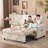 Upholstered Convertible Twin Size Loveseat Recliner Sleeper Couch Pull Out Sofa Sofa Bed For Small Spaces-1818569006