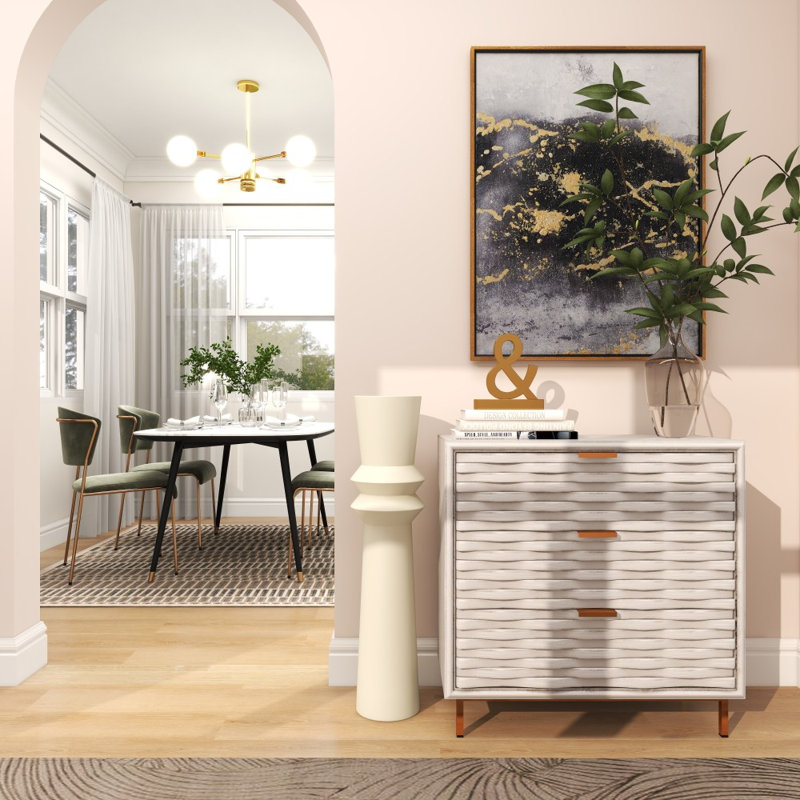 Mable Floor Vase 1, 37.8" H x 8.5" W x 8.5" D, Cream