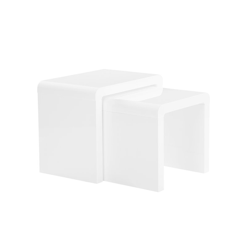 Farrah Sled Nesting Tables, White