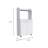 Kitchen Kart, Double Door Cabinet, One Open Shelf, Two Interior Shelves