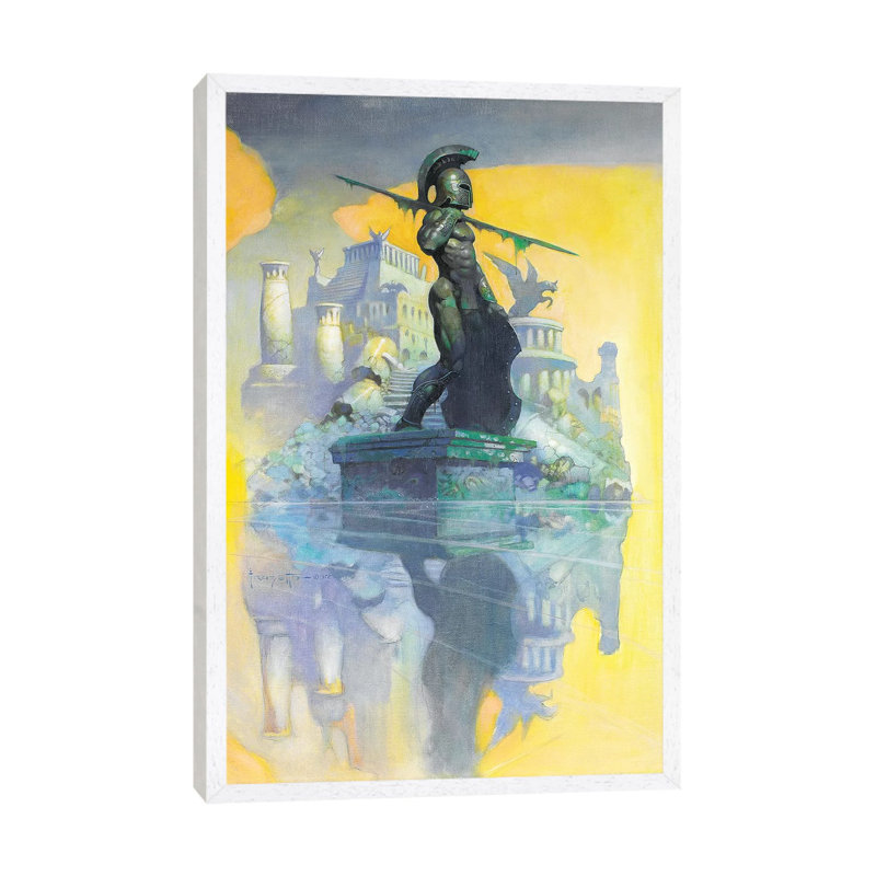 Atlantis by Frank Frazetta - Floater Frame Print on Canvas, White Framed, 152.5 cm H x 101.5 cm W