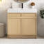 Meuble-lavabo sur pied 36 po avec lavabo en résine blanche