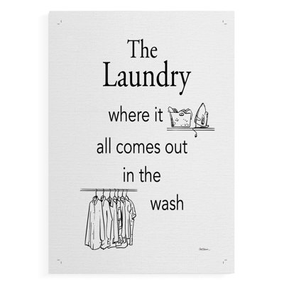 Comes Out In the Wash -Canvas Print Only - NOT FRAMED