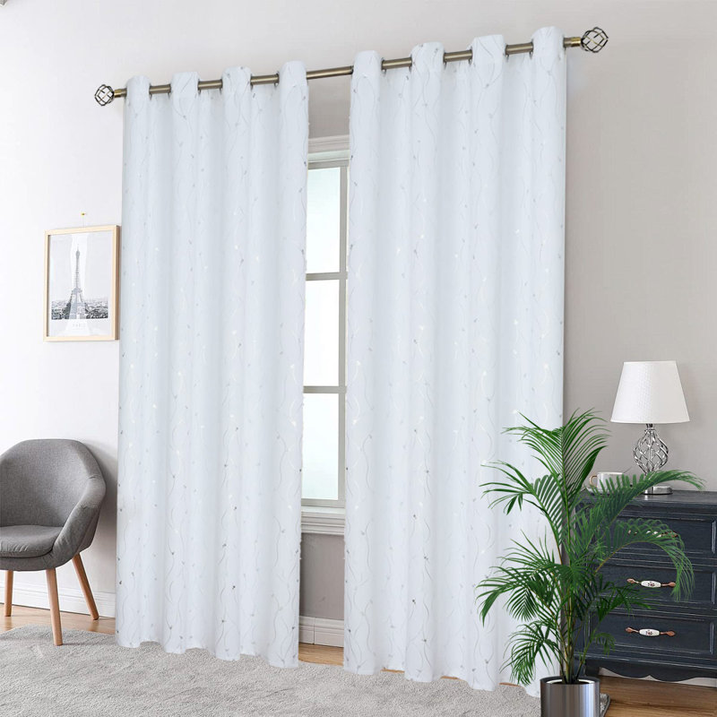 Room Darkening Curtains，2 Panels Set, 52" W x 63" L