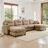 Modular Chenille  Sectional Sofa-117093356-129915679