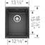 Precis SILGRANIT 13.75" L X 18" W Undermount Bar Sink-1109986902