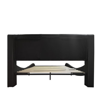 Très grand lit tapissier en similicuir avec massage et massage par vibration