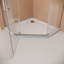 Cabine de douche néo-angle sans cadre, verre trempé de 6 mm, modernisation de salle de bain