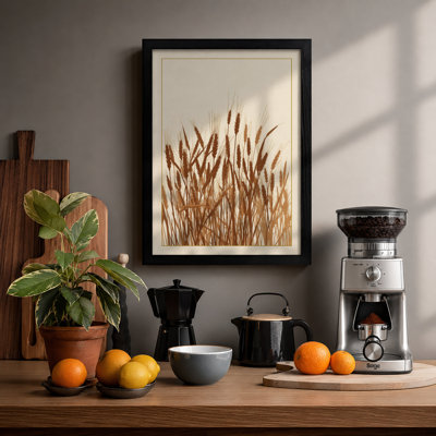 Autumn Grasses Botanical - Framed Print