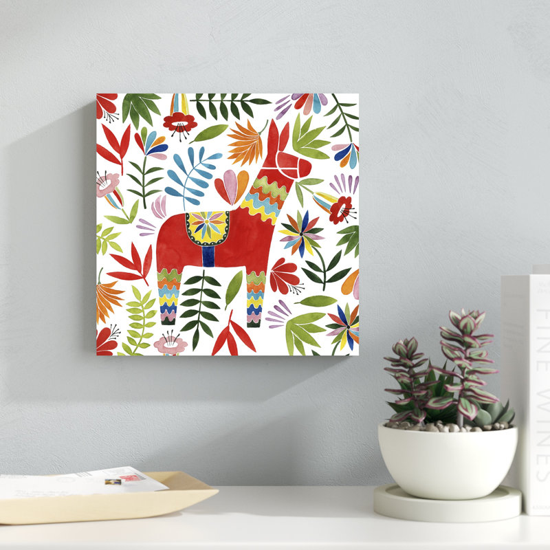 Festive Otomi II, H 12 po x l 12 po x P 1,25 po