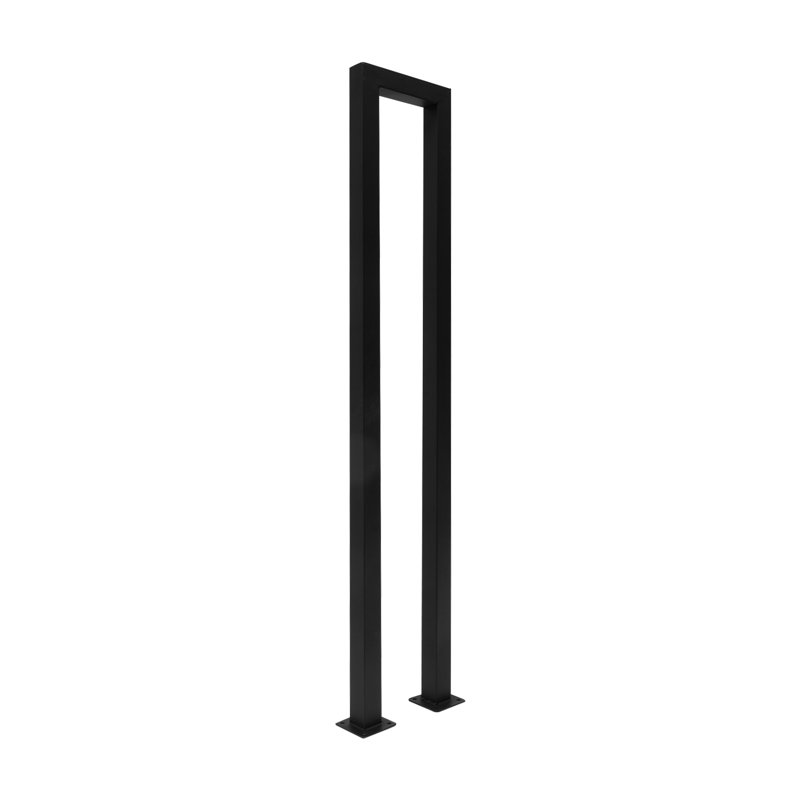 U-Shaped Handrail For Indoor Stairs, Black, 35.43" H x 7.87" W x 2.36" D
