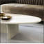 Table basse en marbre naturel poli, table de salon, pierre véritable, 90 x 25 cm, design élégant et durable