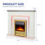 Bempton 42" Electric Fireplace Suite, Coal Effect, 13-Colour LED, Remote, White Surround-138514034