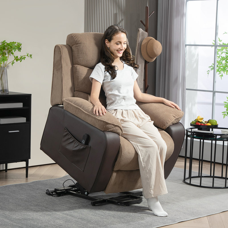 Reyhaneh 96cm Wide Lift Assist Standard Recliner, Brown