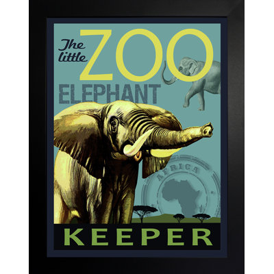 «Capitol Little Zoo Keeper Rhinoceros», art encadré