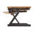  46 in. Beige Height Adjustable Corner Standing Desk Converter Dual Monitor Riser with Gas Spring Assist System-233147152