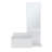 Inspired White Console Table With 3 Shelf And Full Drawer - , Compact Design Floating Extension In Inspired, & Practical