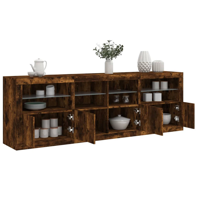 Bashiri 202cm Sideboard, Smoked Oak
