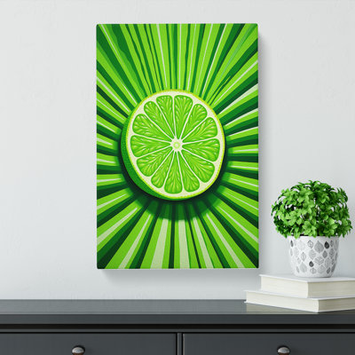 Lime Fruit Op - No Frame Print