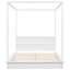 Wooden LED Canopy Platform Bed With Support Slats, No Box Spring Needed-1294917877