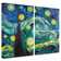 Vault W Artwork Starry Night On Canvas 3 Pieces by Vincent Van Gogh ...