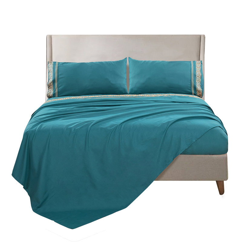 Microfiber Plain Weave / Muslin Sheet Set, Dark Teal, Twin