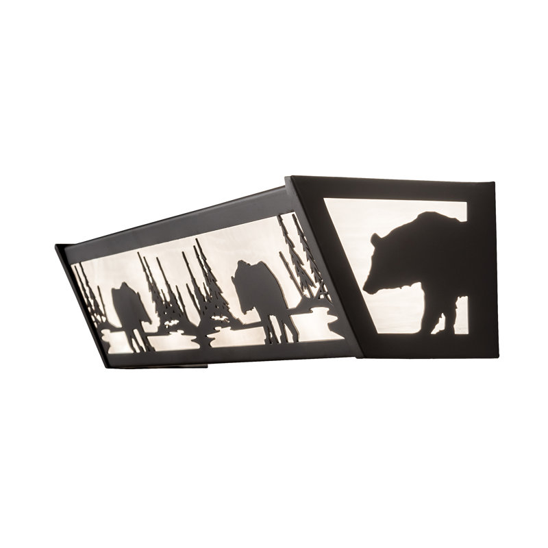 Rustic Lodge 4 - Light Bath Bar, White