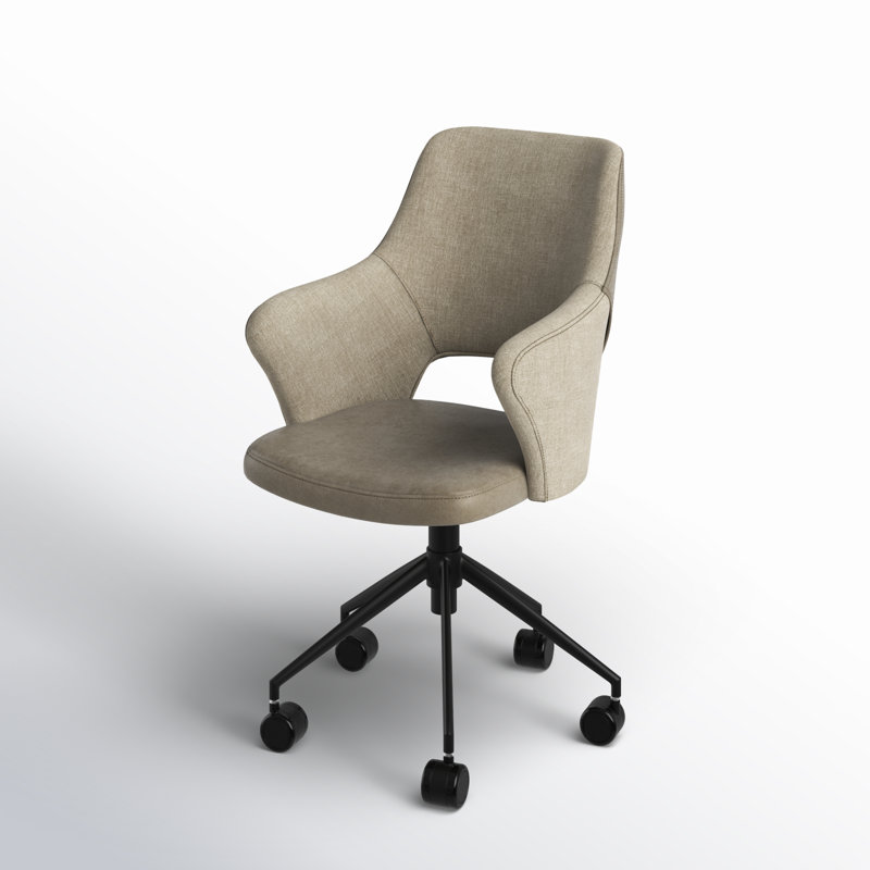 Celena Task Chair, Gray Faux Leather