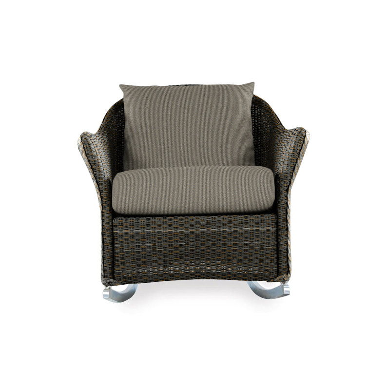 Weekend Retreat Outdoor Rocker Chair, Mink, Bamboo Bay Sky