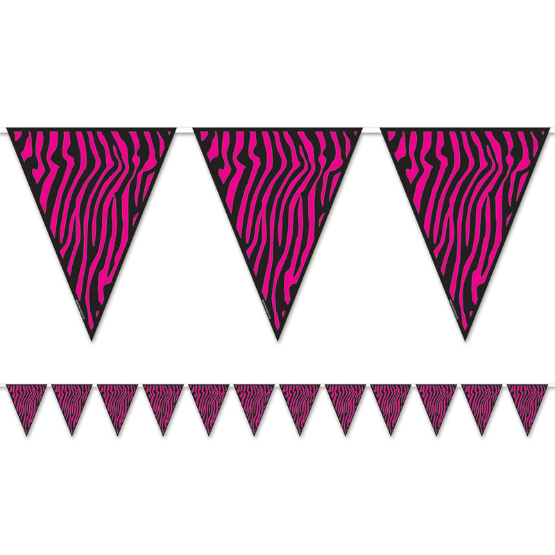 Bannière rose noir 12 pi