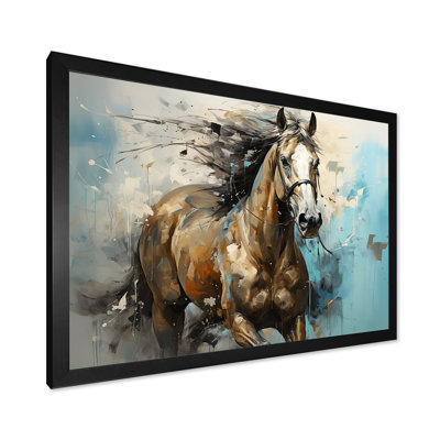 Cheval galopant fantaisiste - cheval, art mural