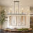 Modern 48" 8-Light Linear Chandelier Pendant for Dining Kitchen
