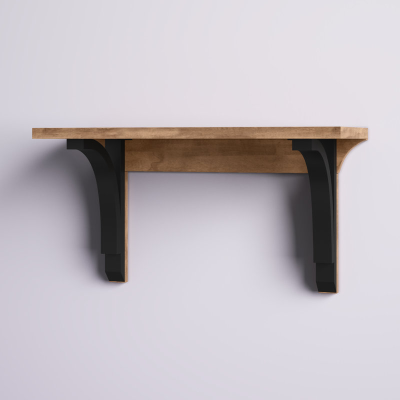 Bureau flottant Alexei, Brun rustique / noir