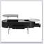 Table basse à plateau relevable avec plateau tournant à 360 degrés, compartiment caché et conception ovale moderne pour le salon-1476966627