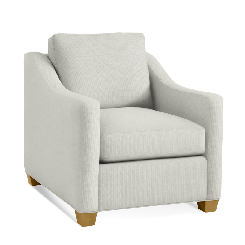 Fauteuil de 33 po de large Oliver, Graine de lin, Sunbrella beige à fines rayures; 6205-74