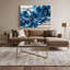 Aquarelle abstraite, art mural bleu sur toile 17-293143460