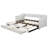 Twin XL to King Size Upholstered Daybed with Two Drawers, Beige-1497094562