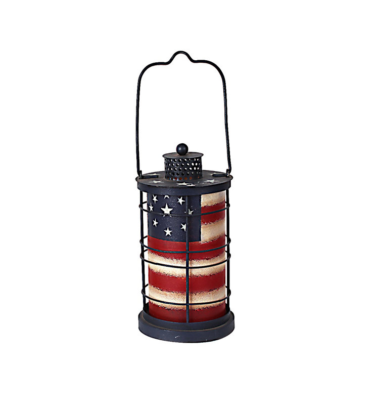 American Glory 8.5 " Lantern, 8.5'' H x 2'' W x 2'' D
