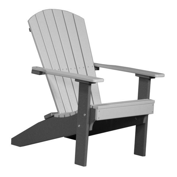 Chaise adirondack en plastique lakeside Kattamuri, Gris colombe / ardoise