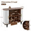 Meuble-bar à vin et à café cannelé avec rangements et casiers à bouteilles
