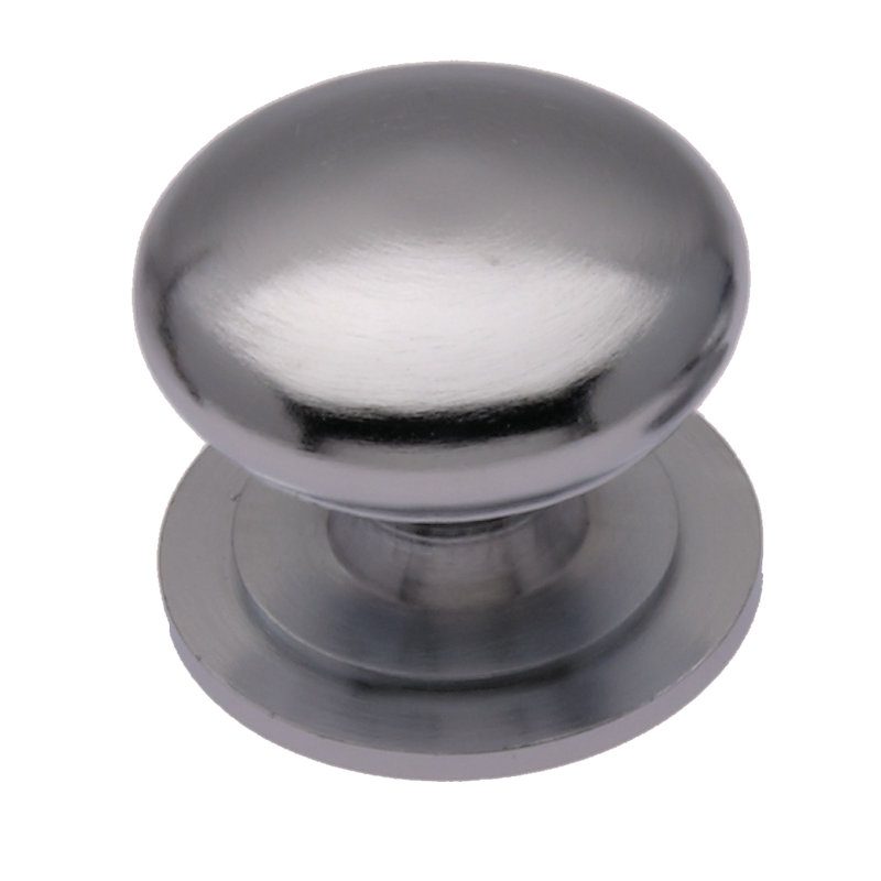Iraan Mushroom Knob, 3.2cm, Satin Chrome