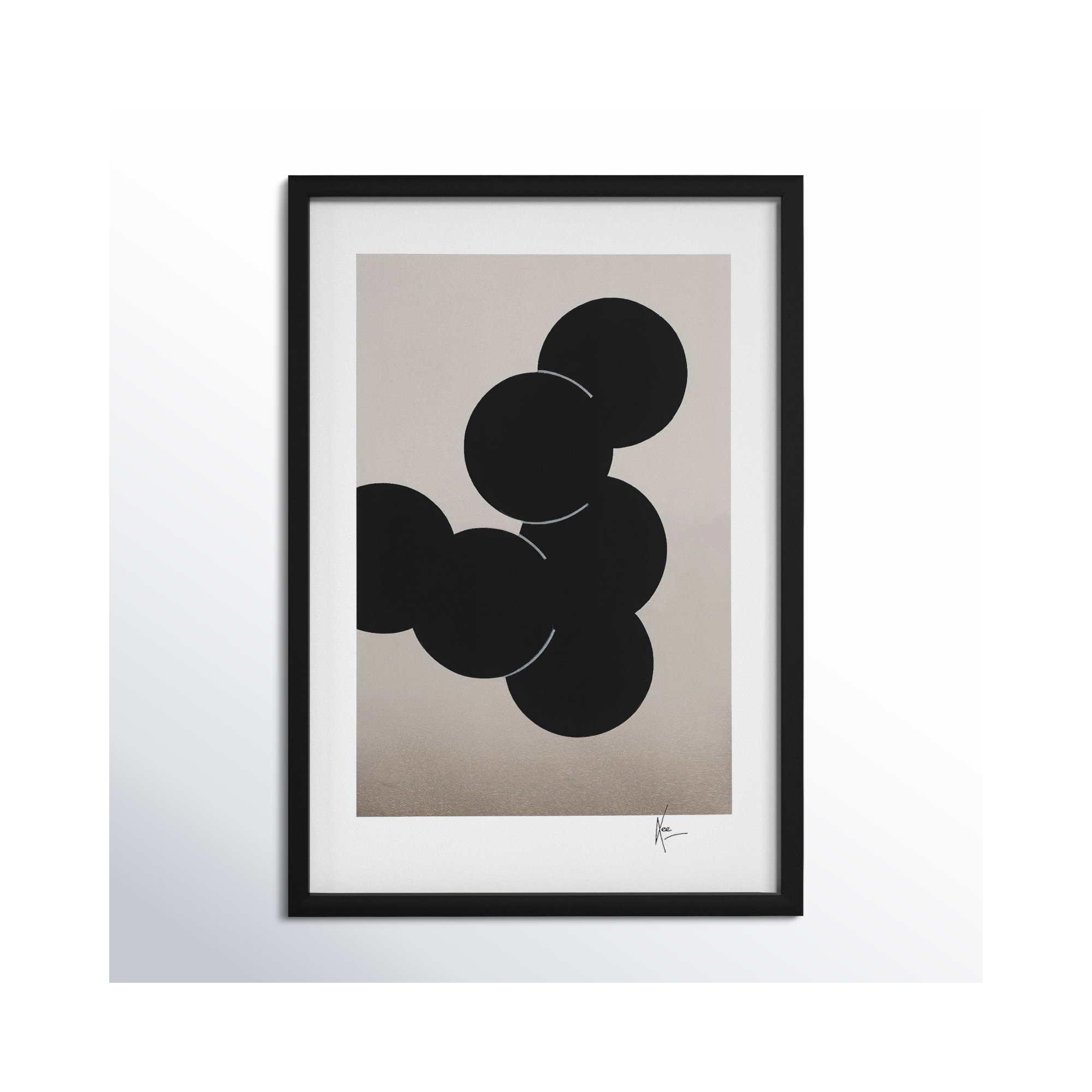 Orbit by Lee Lessem, 20" H x 14" W x 1.25" D, Black