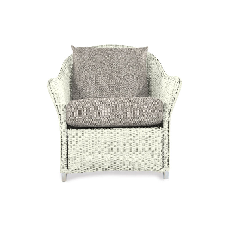 Weekend Retreat Outdoor Lounge Chair, White, Rumba Nickel
