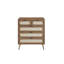 Armoire polyvalente à 5 tiroirs pour différentes pièces, rehaussant le rangement et le style.