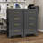 Metal Black 3 Drawer Nightstand-1016352788