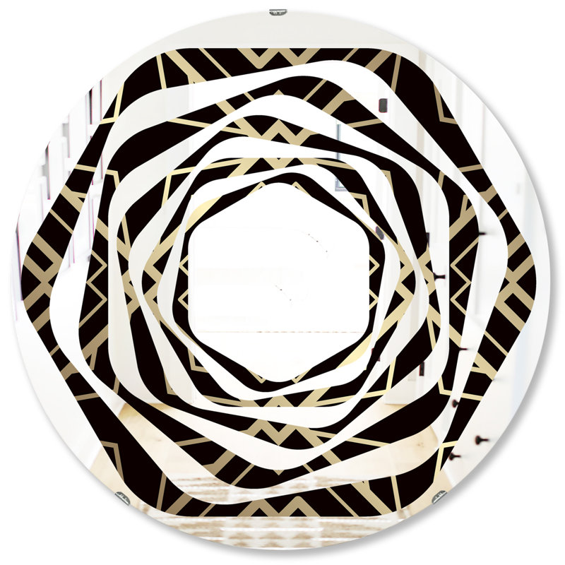 Miroir mural sans cadre Art Deco, H 31,5 po x l po