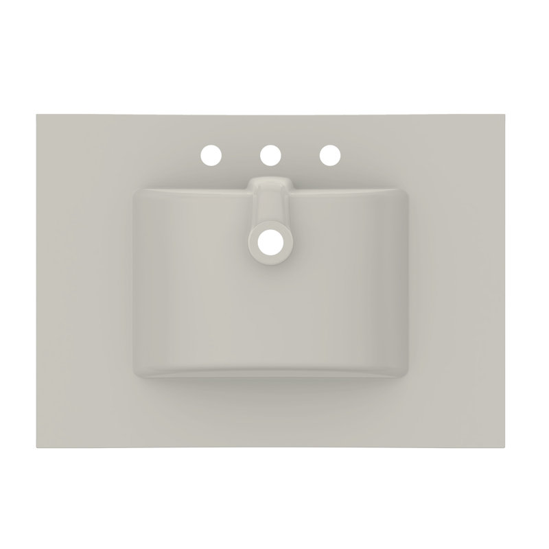 31'' Ceramic Top 1.8cm thick White, 8" Centers