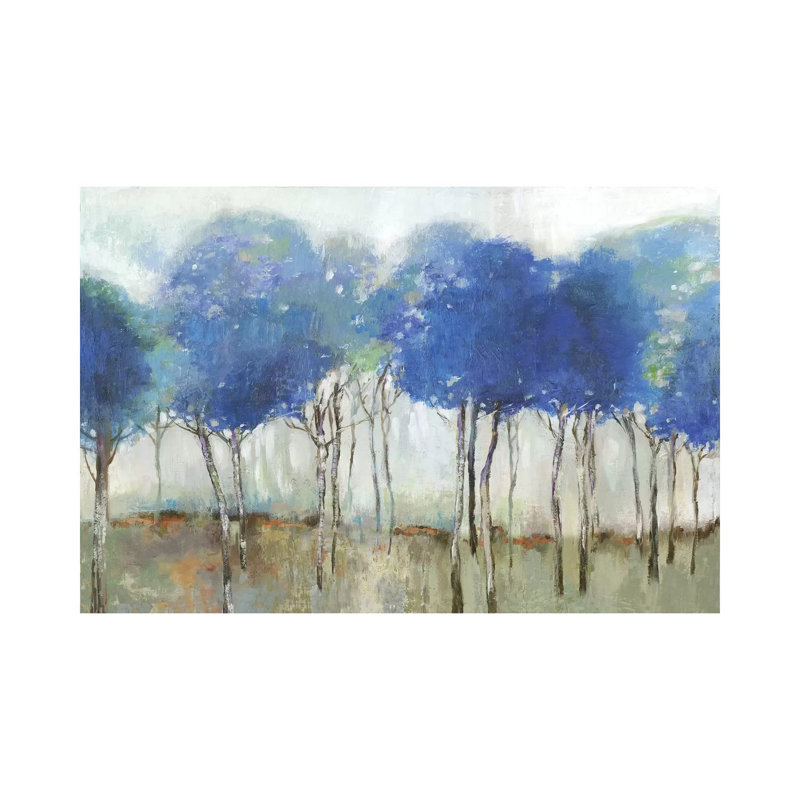 Indigo Woodland by Allison Pearce - Wrapped Canvas Painting, 66.04 cm H x 45.72 cm W x 3.175 cm D