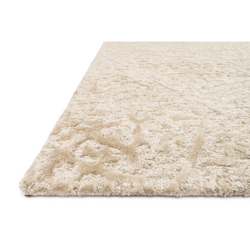 Rusch Hand-Tufted Beige Rug, Rectangle 3'6" x 5'6"