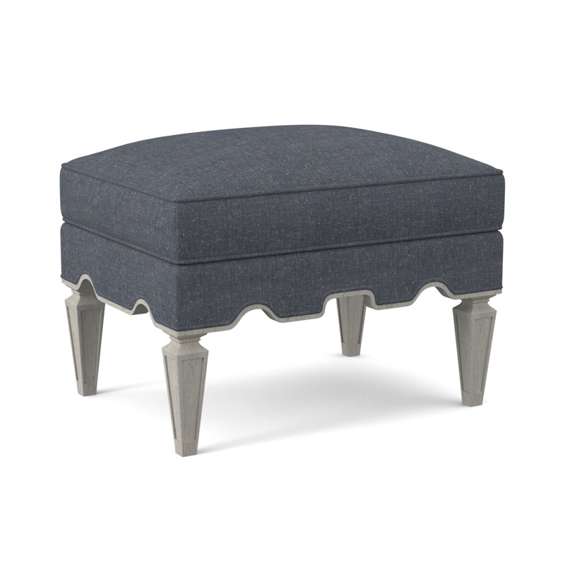 Palm Ottoman, Bisque, Elise Harbor 100% Polyester